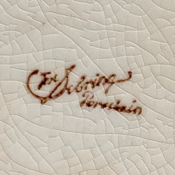 Antique Sebring Pottery Ribbed Floral Bowl - Picture 2 of 4